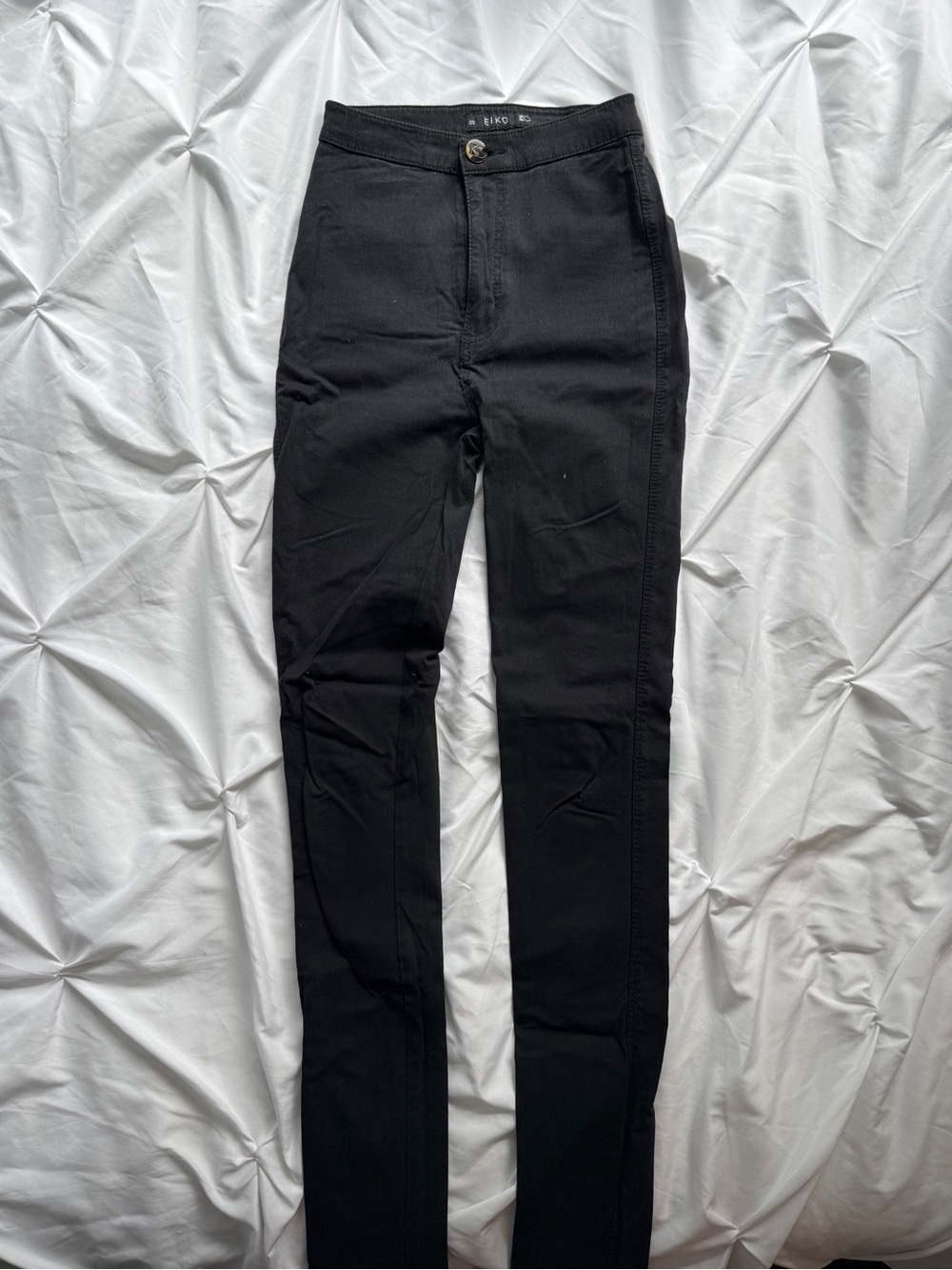 Women's Black High-Rise Skinny Jeans Leggings